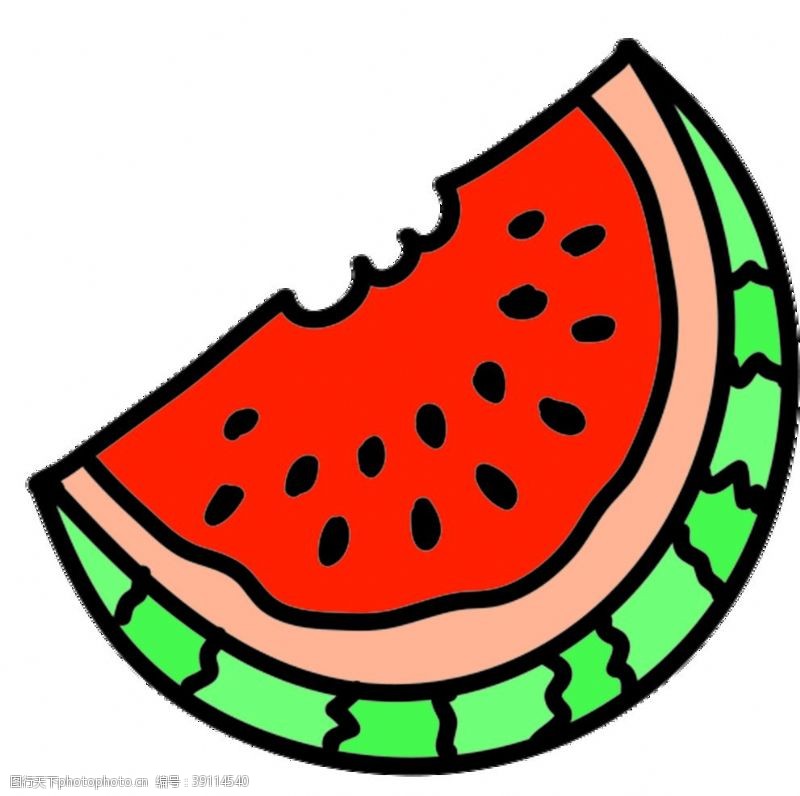 水果贴纸西瓜水果图标图片