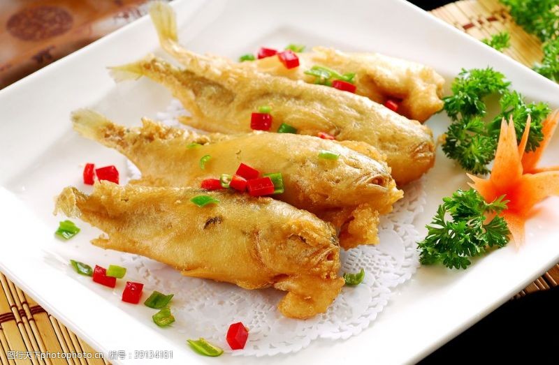 餐饮文化饮食文化脆皮小黄鱼图片