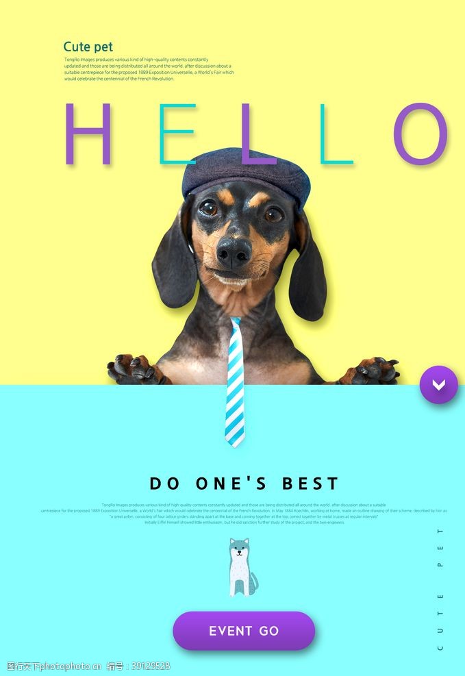 宠物店宣传页狗狗宠物促销海报图片