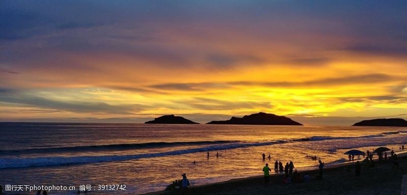 电子海滩风景图片