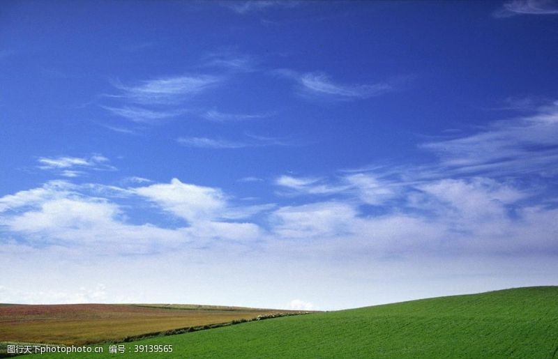 风景区蓝天白云湖泊草原牧场图片