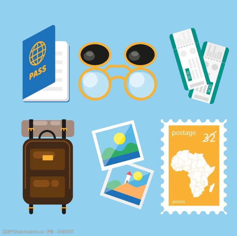 护照旅行元素图片