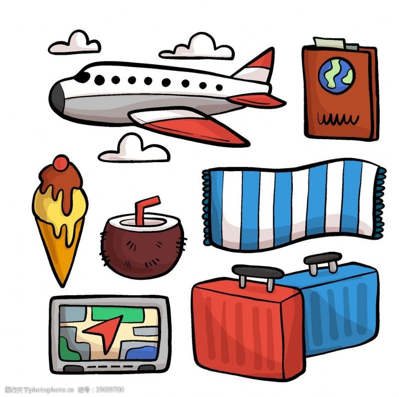 旅行箱旅行元素图片