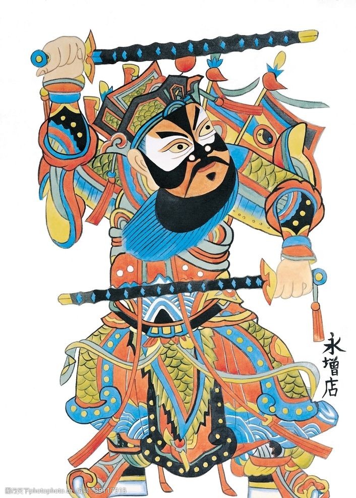 京剧艺术门神图片
