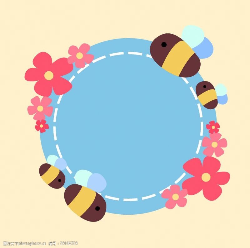 矢量插画蜜蜂图片