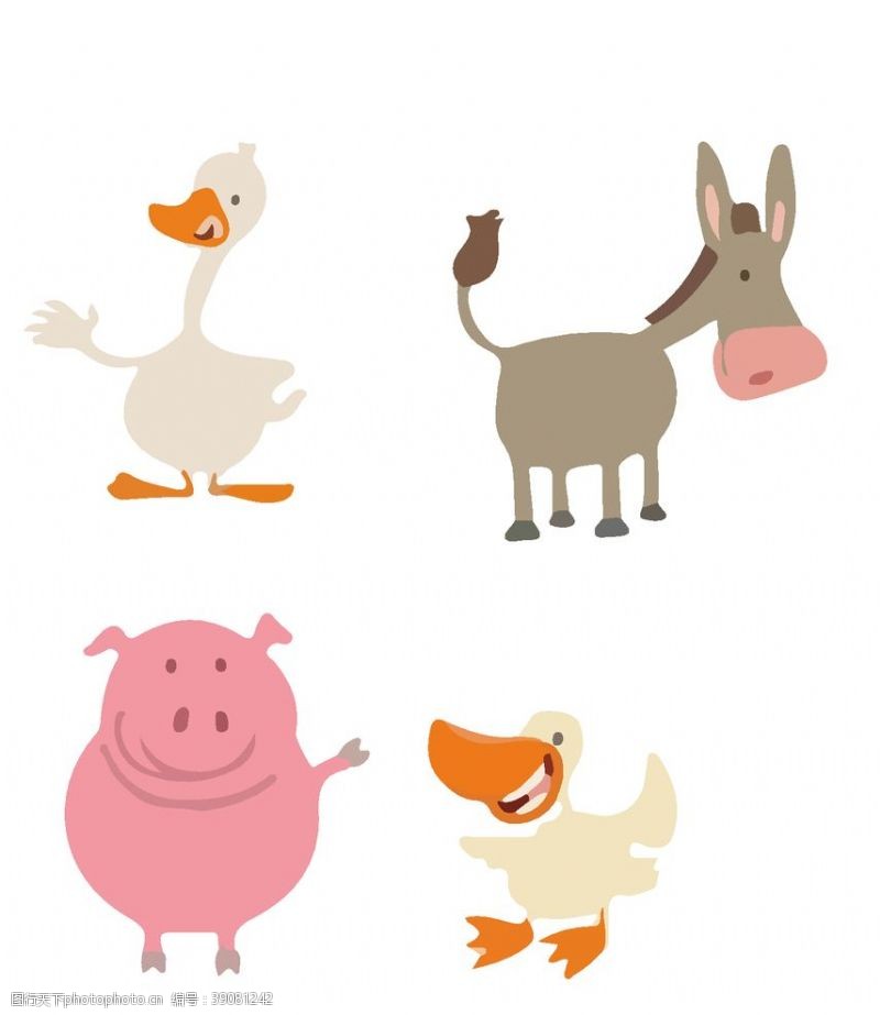 卡通公牛农场动物卡通图片