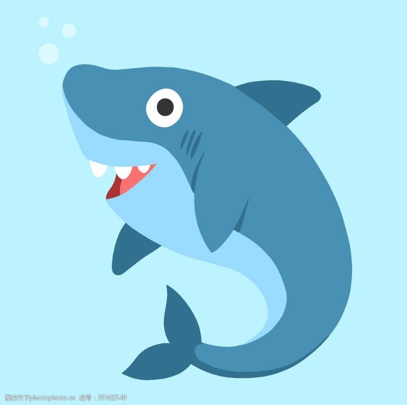 矢量插画鲨鱼图片