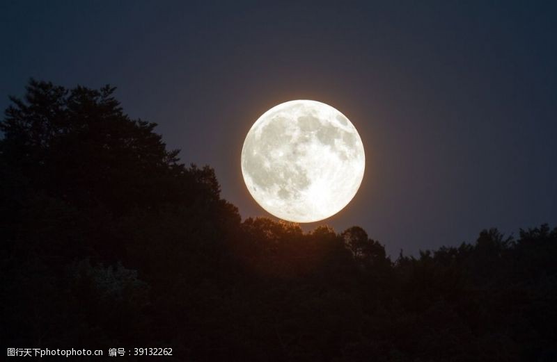 夏天的夜晚月亮素材图片