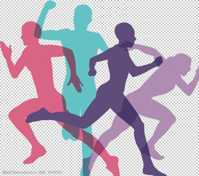 体育设计奔跑的人图片