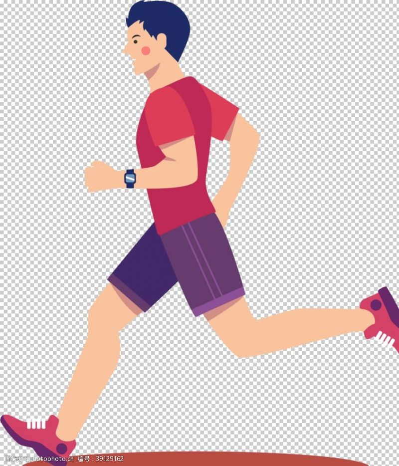 卡通开学季奔跑的人图片