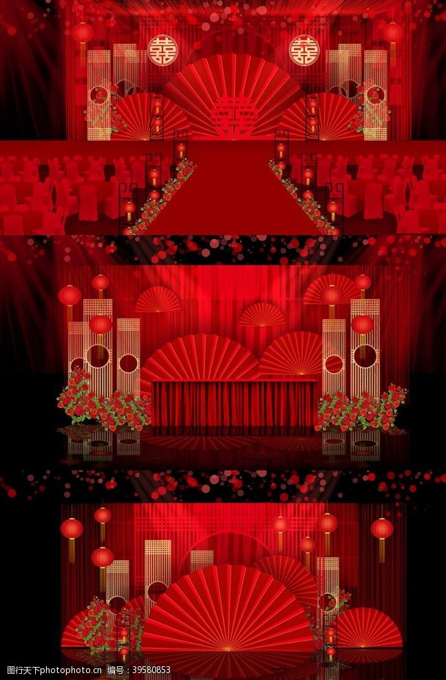 红幕布矢量图片大气红色婚礼图片