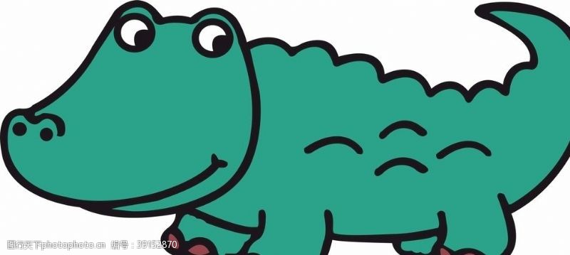 边框免抠素材鳄鱼插画图片