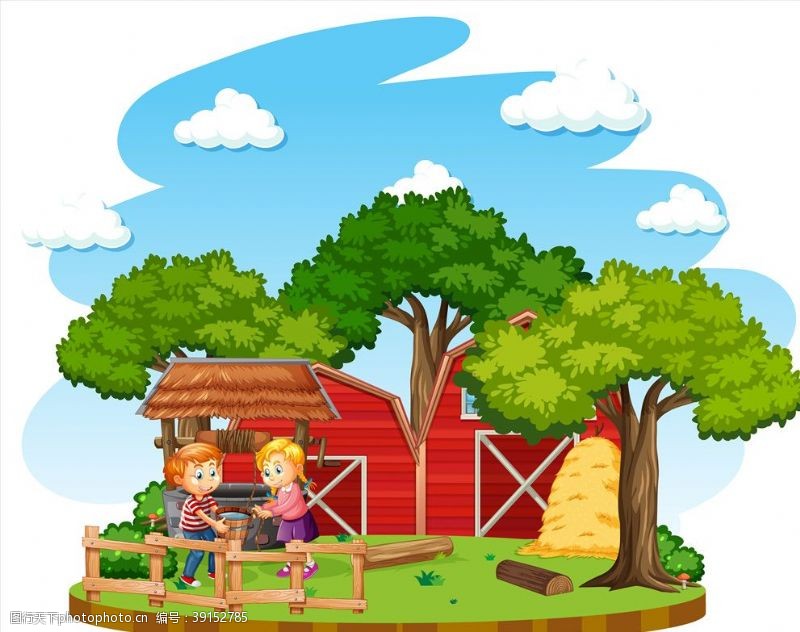 儿童素材卡通农场图片