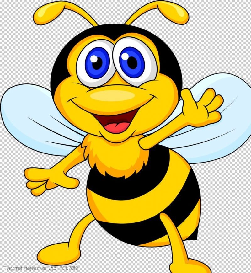 可爱卡通蜜蜂蜜罐蜂蜜超清透明图片