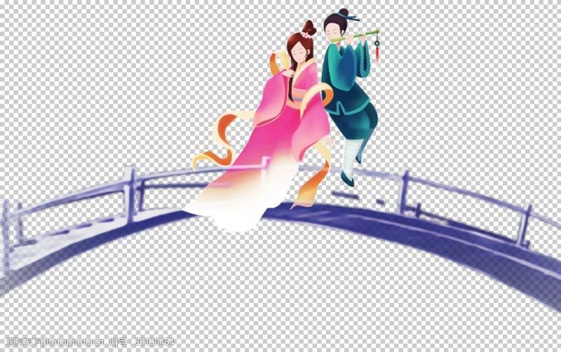 鹊桥浪漫素材图片