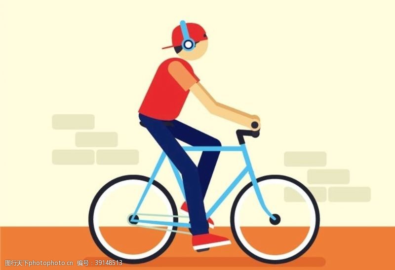 骑单车骑自行车图片