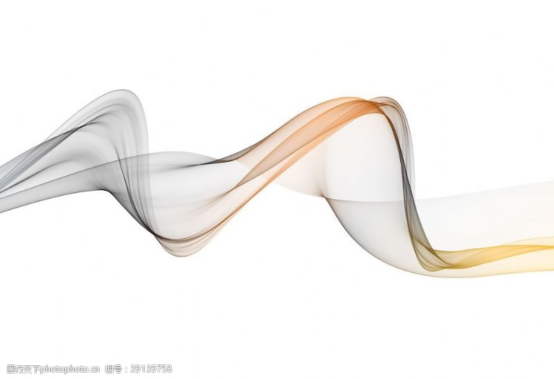 波浪彩带手绘抽象彩色烟雾线条图片