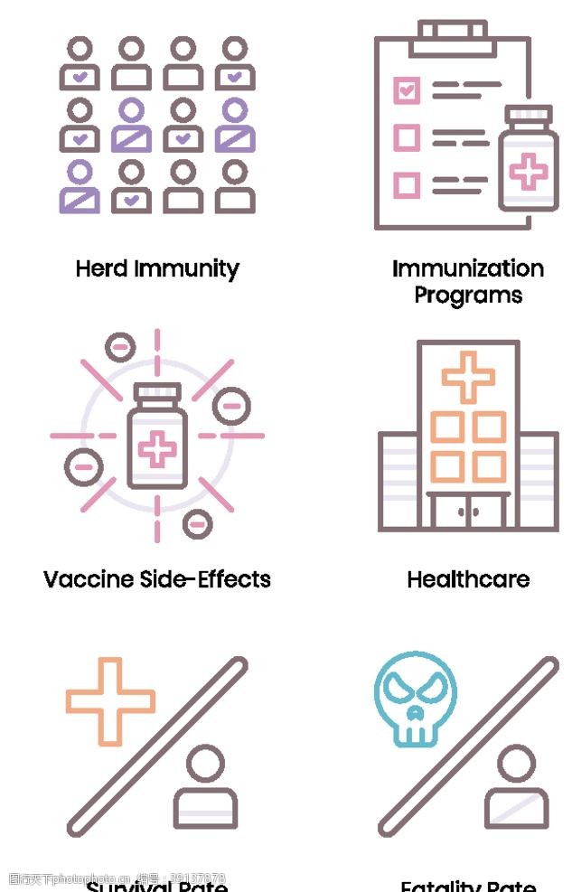 中医疾病疫苗接种图标图片