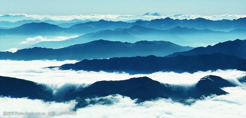 江雾大幅风景图片