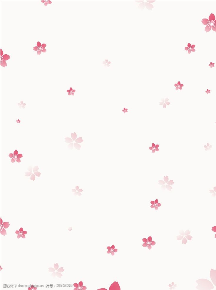 樱花装饰粉色简约印花背景图片
