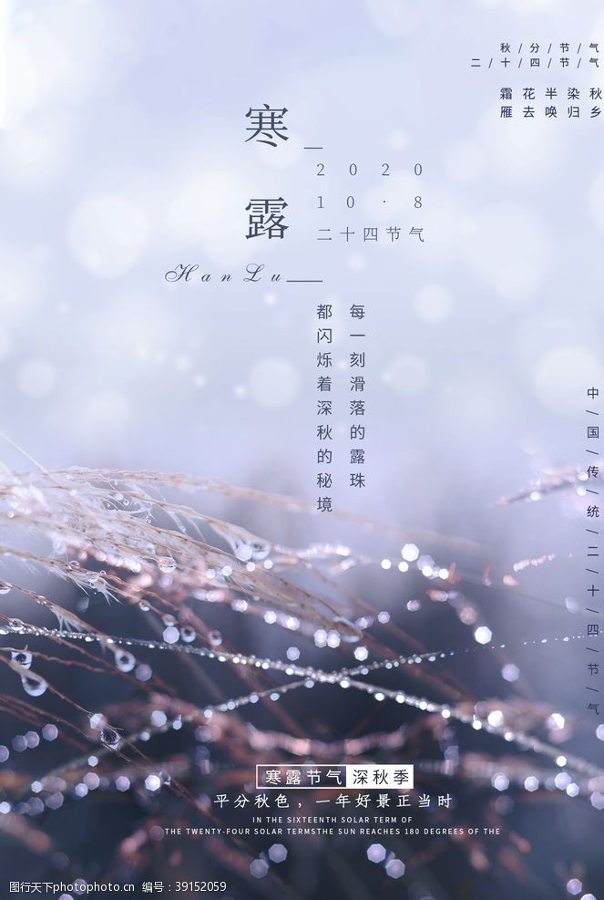 寒露传统节日活动宣传海报素材图片