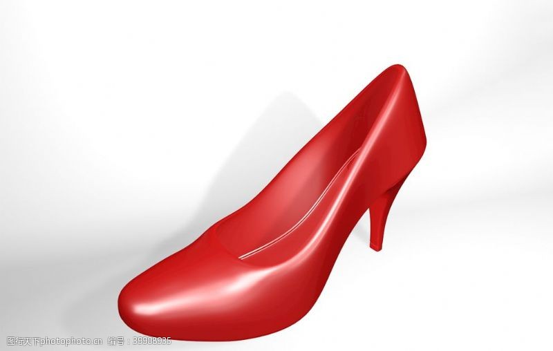 红色高跟女鞋红色皮鞋鞋子图图片