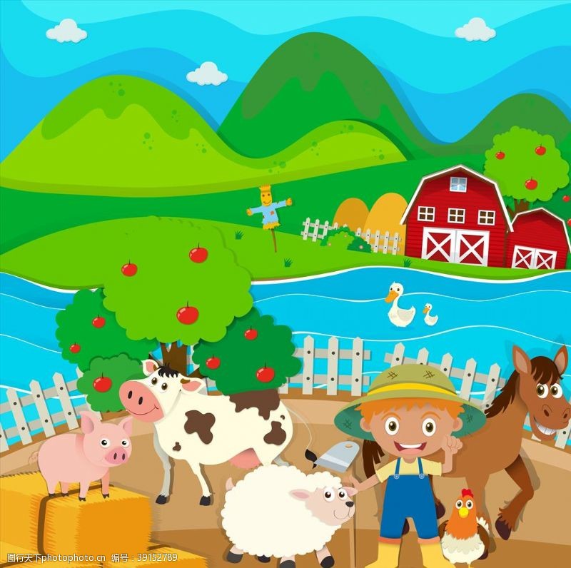 儿童素材卡通农场图片