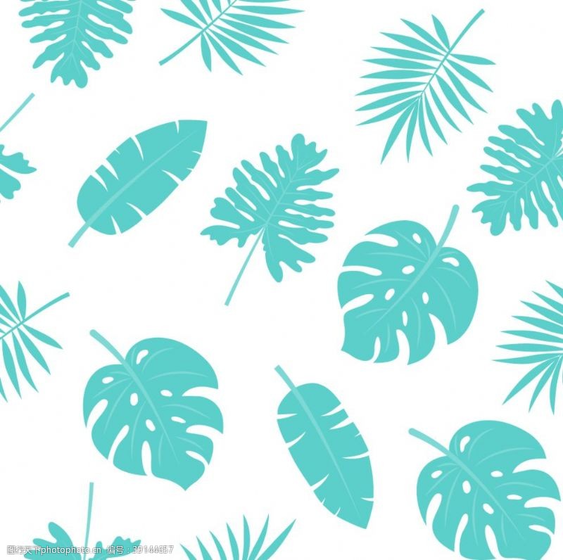 热带树叶贴纸绿色树叶图片