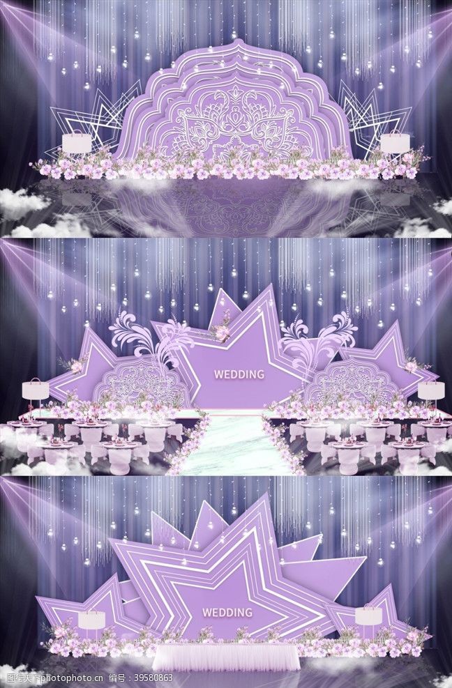 紫色舞台背景紫色婚礼图片